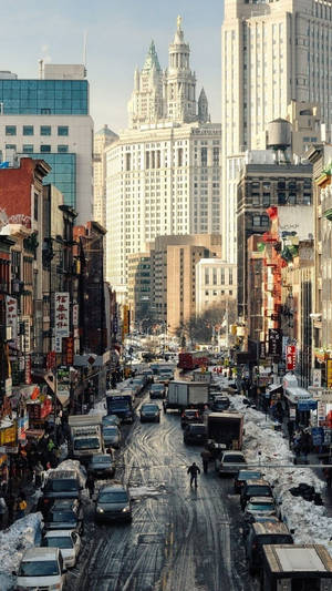 Little Chinatown In New York Iphone Wallpaper