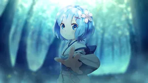 Little Rem In Forest Wallpaper