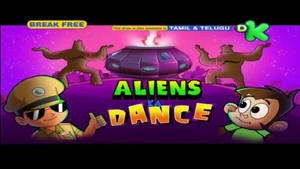 Little Singham Aliens Dance Wallpaper