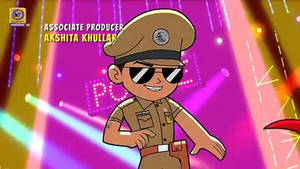 Little Singham At The Police Station Wallpaper
