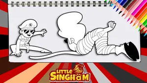 Little Singham Coloring Book Wallpaper