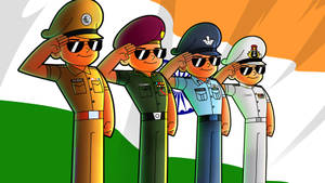 Little Singham In Police Uniform Wallpaper