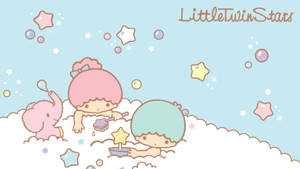 Little Twin Stars Taking A Bath Wallpaper