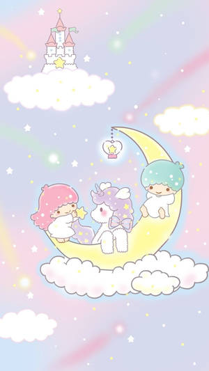 Little Twin Stars With Unicorn Wallpaper