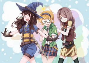 Little Witch Academia Cute Pastel Illustration Wallpaper