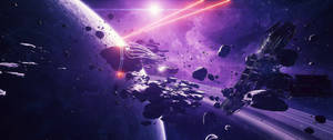 Live War At Galaxy Wallpaper