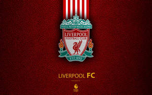 Liverpool 4k Logo On Leather Background Wallpaper