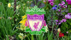 Liverpool Fc Floral Background Wallpaper