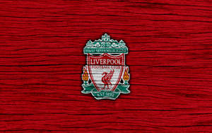 Liverpool Fc Logo On Wood Wallpaper