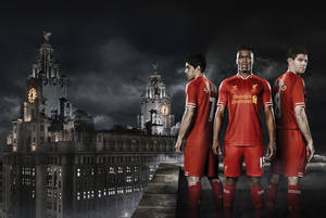 Liverpool Fc Players In Uniform Wallpaper