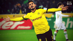 Lkay Gundogan Running With Open Arms Wallpaper