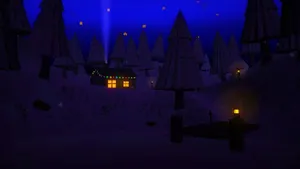 Lo Fi Anime Christmas Village Wallpaper