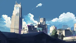 Lo Fi Anime Japan Skyscraper Wallpaper
