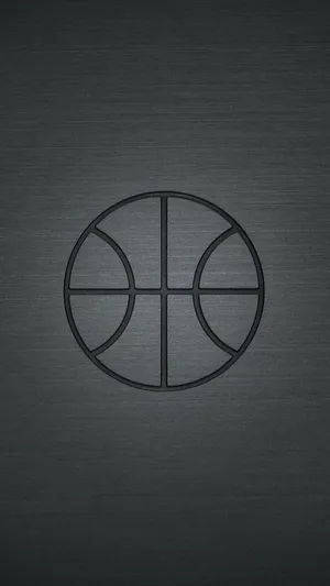 Logo Embedded In Black Basketball Wallpaper