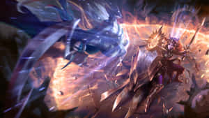 Lol 1920 X 1080 Gaming Female Shield Wielder Wallpaper