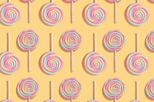 Lollipop Candies Pattern Image Wallpaper
