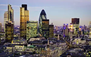 London Futuristic Gherkin Wallpaper