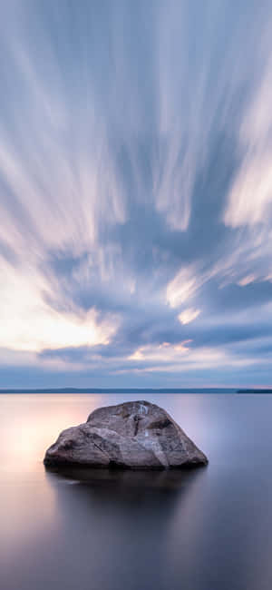 Lonely Rock Natural Background Wallpaper