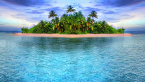 Lonesome Tropical Island Wallpaper