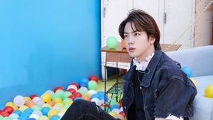 Long-haired Kim Seok Jin Wallpaper
