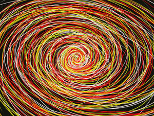 Long Spiral Crayon Lines Wallpaper