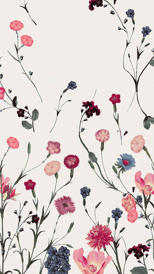 Long Stems Floral Phone Wallpaper