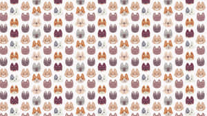 Look At This Adorable Cat Pattern. Wallpaper