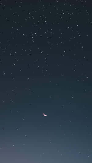 Looking Up And Discovering The Moon And Stars In All Their Beauty Wallpaper