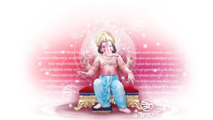 Lord Ganesha In Pink Background Wallpaper