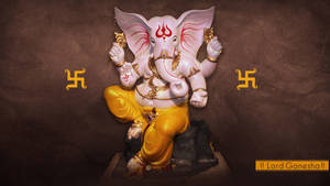 Lord Ganesha Pink Statue Wallpaper