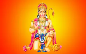 Lord Hanuman On One Knee Wallpaper