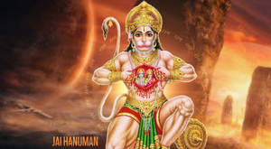 Lord Hanuman Showing Heart Wallpaper