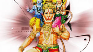 Lord Hanuman With Other Gods Wallpaper