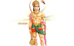 Lord Hanuman With Scepter Wallpaper