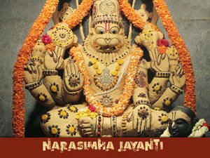 Lord Narasimha Sculpture Wallpaper