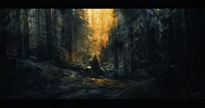 Lord Of The Rings Landscape Painting Forest Wallpaper