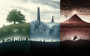 Lord Of The Rings Lotr Tricolor Wallpaper