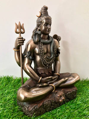 Lord Shiva Bronze Sculpture Wallpaper