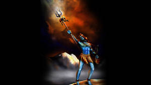 Lord Shiva Hd Raising The Trident Wallpaper