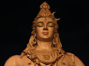 Lord Shiva Stone Sculpture Wallpaper