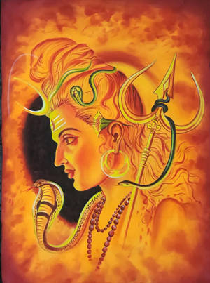 Lord Shiva Warm Tones Wallpaper