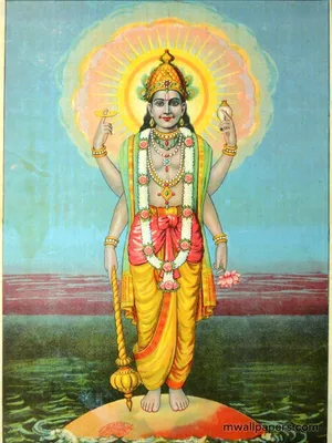 Lord Vishnu Hindu God Wallpaper