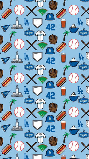 Los Angeles Dodgers Icons Wallpaper
