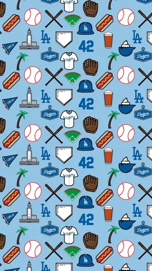 Los Angeles Dodgers Icons Wallpaper