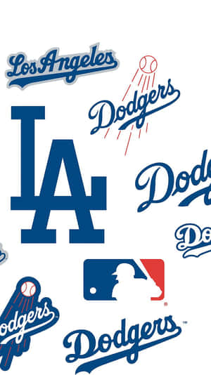Los Angeles Dodgers Logo Collage Wallpaper