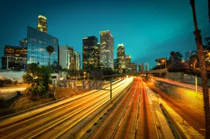 Los Angeles Highway Chrome Os Wallpaper