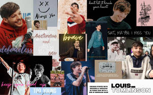 Louis Tomlinson Creative Collage Wallpaper