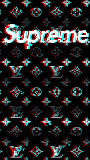 Louis Vuitton Black Supreme Wallpaper