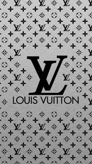 Louis Vuitton Logo On A Black And White Background Wallpaper