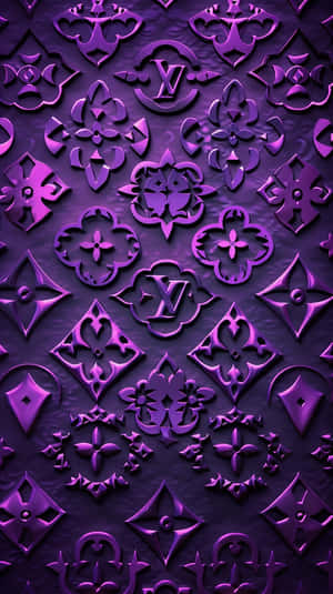 Louis Vuitton Purple Pattern Wallpaper Wallpaper